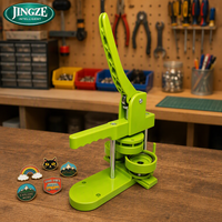 Presse à chaud manuelle pour badges, machine à fabriquer des badges à bouton, avec kit d'accessoires complet pour le bricolage à domicile