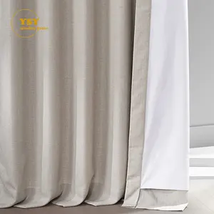 חדש אלגנטי אירופאי סגנון מסכות הגנה מאט פו פשתן וילון בד חלון וילונות עבור משרד חלון