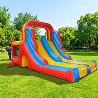Château gonflable commercial double toboggan avec certification CE CPSC, idéal pour la location