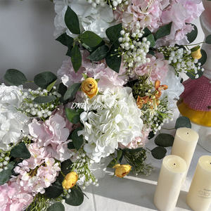 Venta al por Mayor de Fábrica: Nuevas Coronas de Rosas Artificiales para Interiores, Decoración Moderna de Flores de Seda para Navidad y Halloween, Entrada del Hogar - Product Image 6