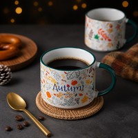 2025 automne série nouveau Design tasse à café en céramique porcelaine Vintage avec impression florale pour café lait eau-qualité tasse tasses