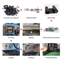 Mesin Thermoforming Otomatis Penuh untuk Piring dan Kotak Makanan Sekali Pakai dari PS/PP/PVC dengan Motor dan Pompa