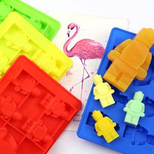 133 5 تجويف سيليكون قالب الشوكولاتة في روبوت الشكل ، 3D علبة ثلج مكعب المنزل اليد جعل تزيين الكعكة - Product Image 1