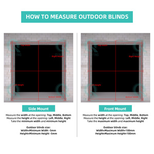 Stores enrouleurs sans fil QINGYING pour l'extérieur, résistants à la <span class=keywords><strong>pluie</strong></span> et au vent, pour l'hiver - Product Image 5