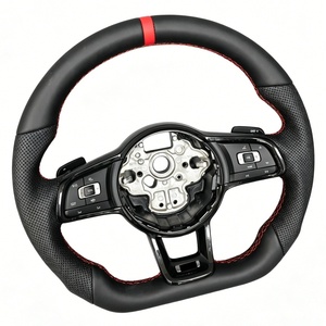 Volante Deportivo de Cuero para VW MAGOTAN Golf 5R MK7 MK6 Lamando Passat GTl Touareg <span class=keywords><strong>Polo</strong></span> - Product Image 3
