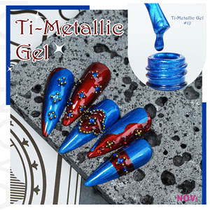 BD ti-metallic Gel polesan logam kualitas tinggi lukisan Gel cat kuku seni metalik Cermin Uv Gel cat penuh warna tanpa Seka - Product Image 2