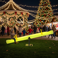 Balançoire interactive double pour enfants, lumineuse à LED, pour l'extérieur, à énergie solaire, colorée, télécommandée, IP54