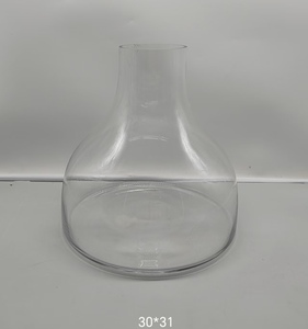 แจกันแก้วคริสตัลใสคอกว้างเป่าด้วยมือสไตล์โมเดิร์นหรูหราทางเข้าห้องรับแขกตกแต่งดอกไม้กลางโต๊ะ - Product Image 1