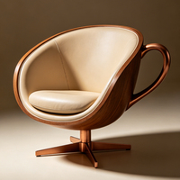 Chaise décorative en fibre de verre moderne en forme de tasse géante pour salon, restaurant, centre commercial, mobilier artistique