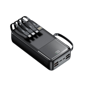พาวเวอร์แบงค์ขนาด 20000mAh พร้อมสายชาร์จในตัว ดีไซน์บาง พกพาสะดวก หน้าจอ LED แสดงผล ชาร์จผ่านสาย USB สำหรับการเดินทางกลางแจ้ง - Product Image 2