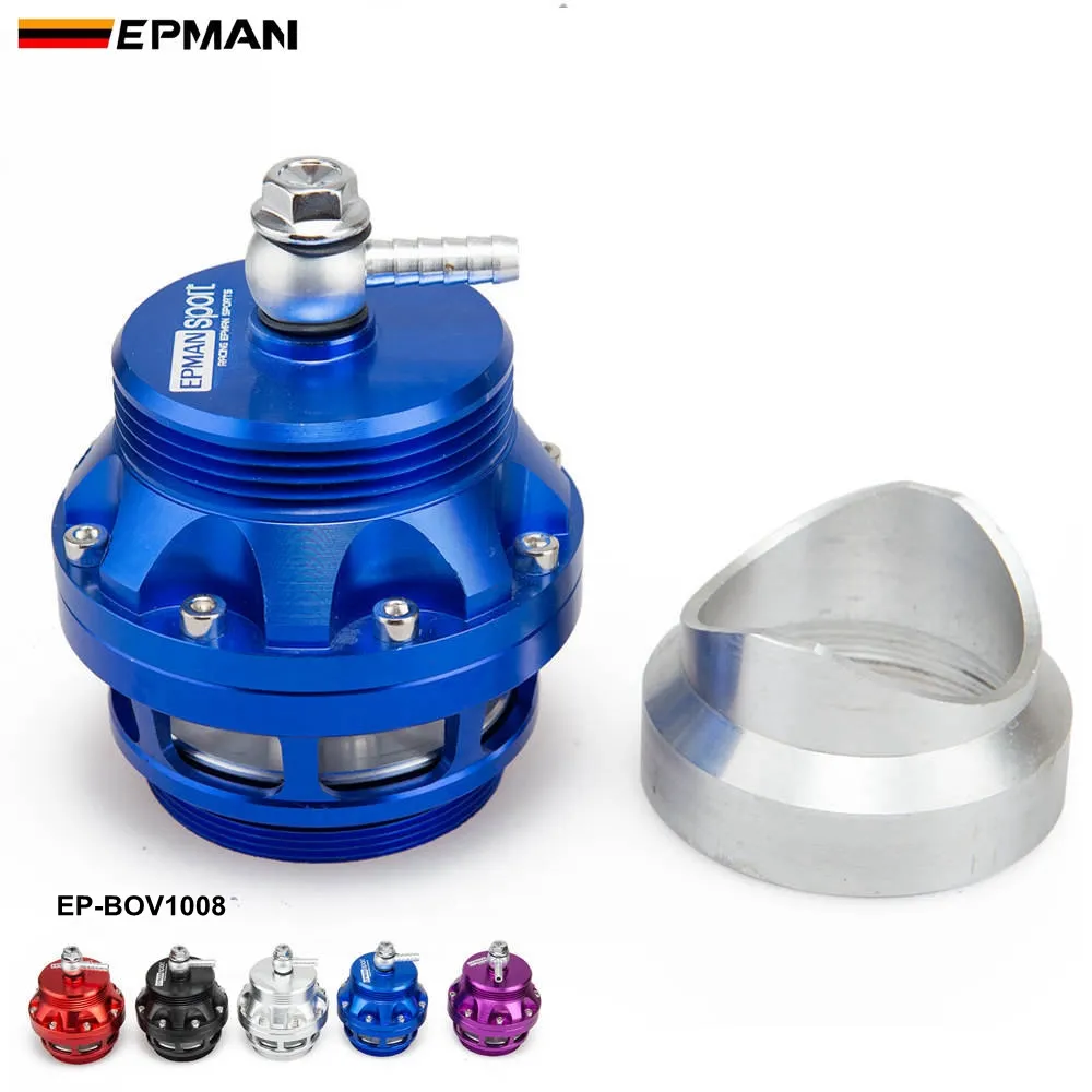 EPMAN 50mm 용접 또는 블로우 오프 밸브 레드 실버 퍼플 블랙 블루 터보 차저 BMW EP-BOV1008 대한 압력 배기 BOV