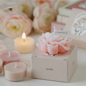 Caja de Regalo Floral 3D Chic y Colorida Hecha a Mano, Vela Aromática para Decoración de Escritorio Moderna - Product Image 3