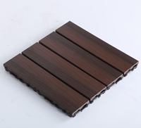 Azulejos de suelo entrelazados WPC de 12 "X 12", coextrusión con tapa de madera de plástico, azulejo DIY de cubierta, azulejos de Patio usados para jardín al aire libre WPC