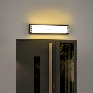 Lámpara de Pared Exterior Moderna Minimalista 8037, Luz Horizontal Impermeable para Villa, Patio, Entrada, Terraza - Product Image 1