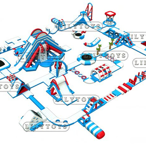 Great outdoors water resistant giant inflatable water games inflatable aqua Park used in swimming pool lake or sea - Product Image 1