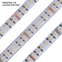 Bande lumineuse LED 5050 de haute qualité, haute puissance, indice de protection IP67, RGBW/RGBWW, 120 LED/m, 24V, PCB en cuivre 3OZ