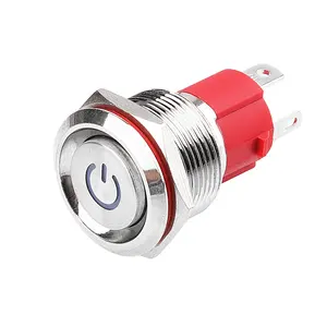 Wandu 19mm metal push button switch stainless steel with lamp power 10A highlight button micro remote control switch