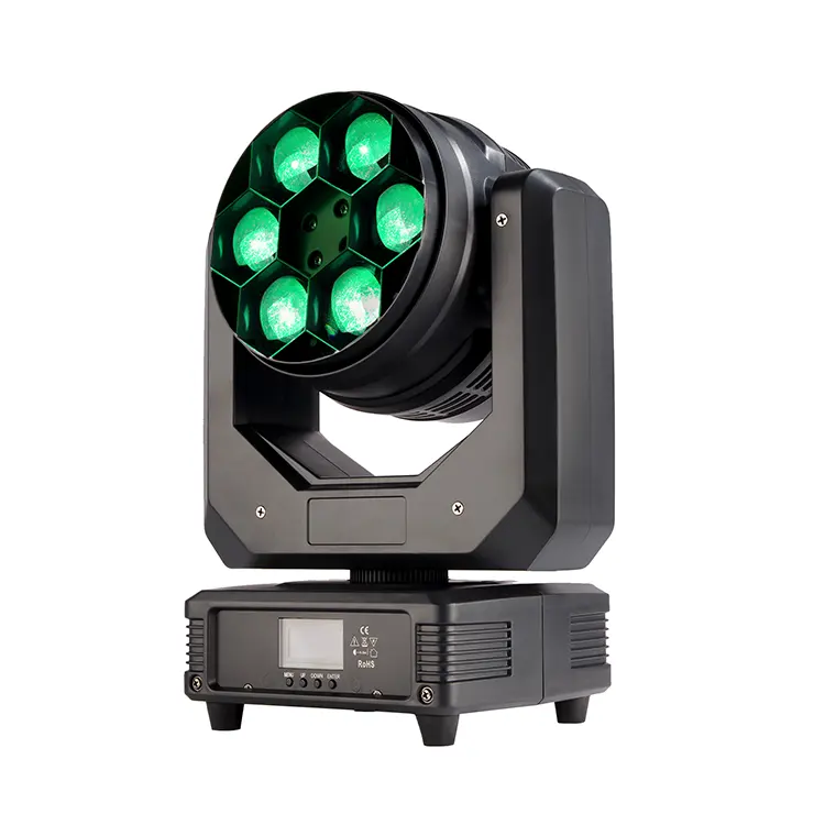 Pixel Control Beam Zoom Dj Disco Lamp DMX Stage Light Lyre Wash Mini 6x40W RGBW LED Cabeza móvil con lente giratoria