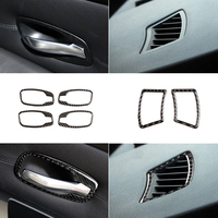 Pour BMW Série 5 E60 E61 de 2004 à 2010, accessoires intérieurs en fibre de carbone souple, garnitures de console centrale intérieure BMW E60, kits d'autocollants