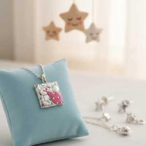 BLAZON Pendentif et breloque Fille avec Lune 25x25mm - Product Image 3
