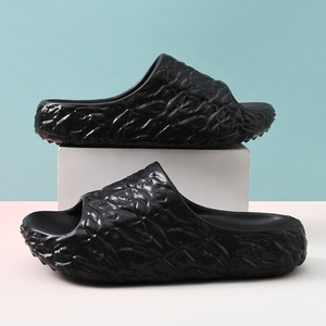 Pantoufles d'été pour femmes, semelles épaisses en EVA, antidérapantes, respirantes, à bout ouvert, anti-odeur, chaussures de salle de bain pour couples - Product Image 2