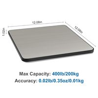 Balance au sol portable numérique sans fil en acier inoxydable 200 kg avec écran LCD rétroéclairé pour bébé, balance postale électronique pour animaux de compagnie