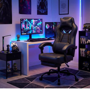 Chaise de jeu promotionnelle 2026 à prix abordable, chaise de jeu ergonomique avec accoudoirs articulés en cuir PU pour salle de jeu d'adolescents - Product Image 2