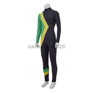 Nuevo Disfraz Deportivo de Tobogán Jamaicano, Unisex, Negro, 100% Nailon, Mono, para Adultos, Halloween, Carnaval, Fiesta - Product Image 3