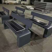 Banc solaire intelligent contemporain siège pour extérieur jardin patio parc centre commercial atelier-économie d'énergie