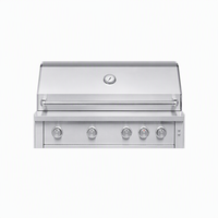 Barbecue à gaz en acier inoxydable de qualité supérieure de 42 pouces pour les fêtes, cuisine extérieure de luxe, 4 brûleurs, grill infrarouge intégré