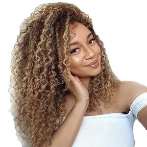 Européen américain africain cheveux longs bouclés femmes synthétique haute température fibre moelleux petites boucles <span class=keywords><strong>Afro</strong></span> <span class=keywords><strong>coiffure</strong></span> naturel doux - Product Image 5