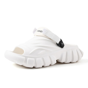 Sandales plateforme pour hommes, blanches, en EVA, à enfiler, pour l'extérieur, été, respirantes, antidérapantes, tongs - Product Image 5