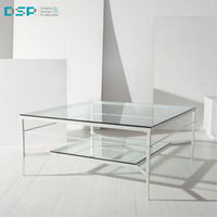 DSP Vietnam usine personnalisé de haute qualité minimaliste moderne transparent acrylique carré décoration de la maison table