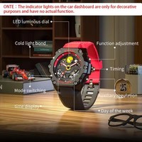 SMAEL Herren-Armbanduhr mit Silikonband, modische LED-Digitaluhr, wasserdicht, Kalender, Countdown, elektronische Uhr, Reloj Hombre