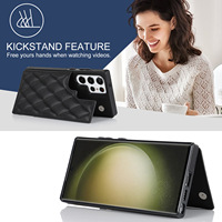 Étui portefeuille en cuir PU végétalien avec pochette à monnaie écologique et support horizontal pour Samsung Galaxy S26 S25