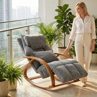 Fauteuil de massage électrique de luxe en coton et lin respirant, avec fonction shiatsu, vibration, chauffage et balancement, pour le corps entier, zéro gravité, capacité 150 kg