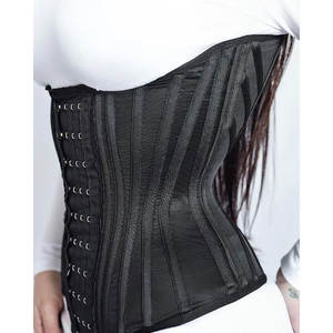 Sablier acier os ceinture Latex taille formateur pour femmes fermeture éclair et crochets Corset Sport Cincher acier os bas ventre graisse - Product Image 3