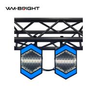 Luz de Matriz Hexagonal RGB de 150W, Luz de Fondo Regulable de Aleación de Aluminio para Bares, Discotecas, KTV y Efectos DMX para Escenarios