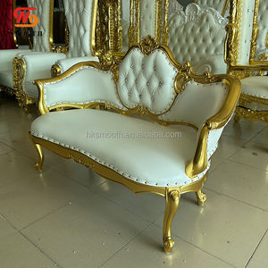 โซฟาทองคำสำหรับงานแต่งงาน  ที่นั่งนุ่มสบาย สำหรับเจ้าสาว  ใช้ในห้องจัดเลี้ยงโรงแรมหรูหรา - Product Image 3