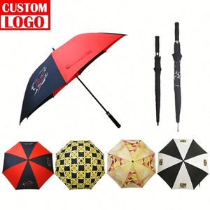 Paraguas de impresión de logotipo a prueba de viento grande de 30 pulgadas Paraguas recto de doble capa impreso - Product Image 1