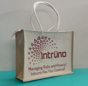 Bolsa de yute personalizada para compras con cremallera y Asa de cuerda, bolsa de mensajero de lona a un precio razonable, estilo de dama, nueva temporada, venta al por mayor - Product Image 1