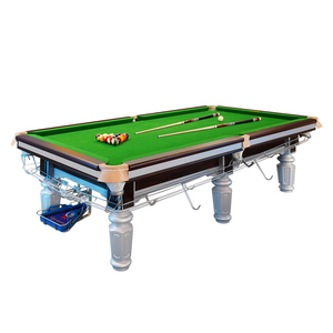 Mesa de Billar de Lujo con Patas Plateadas, Grado Torneo, para 9 Bolas/<span class=keywords><strong>8</strong></span> Bolas, Uso Profesional en Interiores, Diseño Duradero - Product Image 1