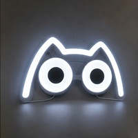 Panneau publicitaire LED extérieur étanche, enseigne créative pour devanture de magasin, boîte à lumière en forme de M à yeux mobiles, enseigne lumineuse en forme d'arbre