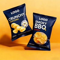 Sacs d'emballage en plastique personnalisés pour chips de pommes de terre, popcorn, noix, biscuits, sachets debout thermoscellables, sachets de collation, sachets alimentaires