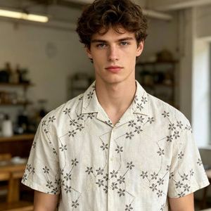 Hawaiian <b>Shirt</b> Bulk Assorted Embroidered Casual <b>Shirts</b> Good Quality Custom Grafic Desgin <b>Shirt</b> Men <b>Half</b> Sleeves <b>Buttoned</b> <b>Shirt</b> - Product Image 3