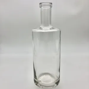 Bottiglie di vino in vetro trasparente bianco puro di alta qualità bottiglia di spirito in vetro trasparente da 750ml