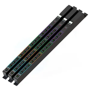 Protetor de disjuntor PDU 125A 3 fases, unidade de distribuição de energia com soquete de 12 vias, 125A 480V 6 pinos PA45 para montagem em rack, função de alarme pdu