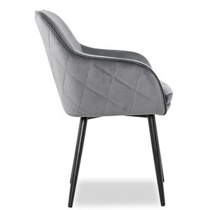 Chaises de salle à manger en tissu velours avec pieds en métal durables et luxueux pour restaurant - Product Image 4