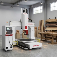Fresadora CNC de 5 Ejes, Router de Grabado 360, Recorrido Z de 1200mm, Alta Precisión, para Esculturas 3D, Moldes y Tallado, Motor de Fresado CNC