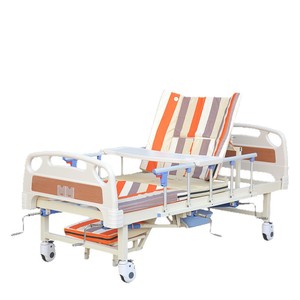 Lit médical multifonctionnel Lechi, réglable manuellement, pour soins à domicile, usage pour personnes âgées, en acier inoxydable, modèle C08 - Product Image 1